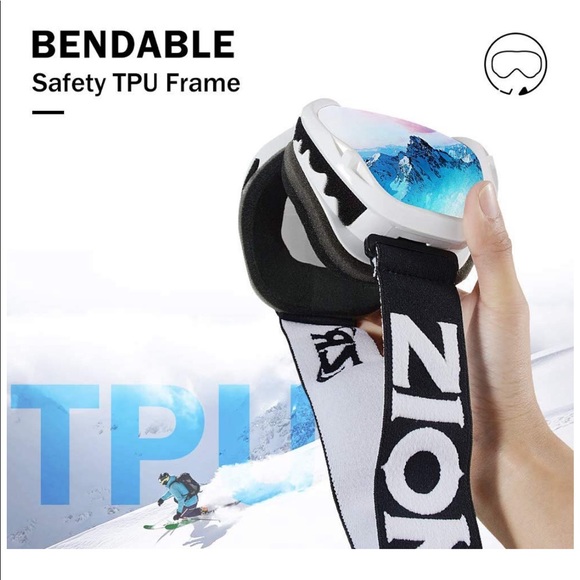 Zionor Accessories Zionor Lagopus Ski Snowboard Goggles Whitesilver